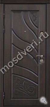 Тёмная дверь для квартиры с отделкой МДФ и виноритом - купить от производителя Мосдвери Тёмная дверь для квартиры с отделкой МДФ и виноритом