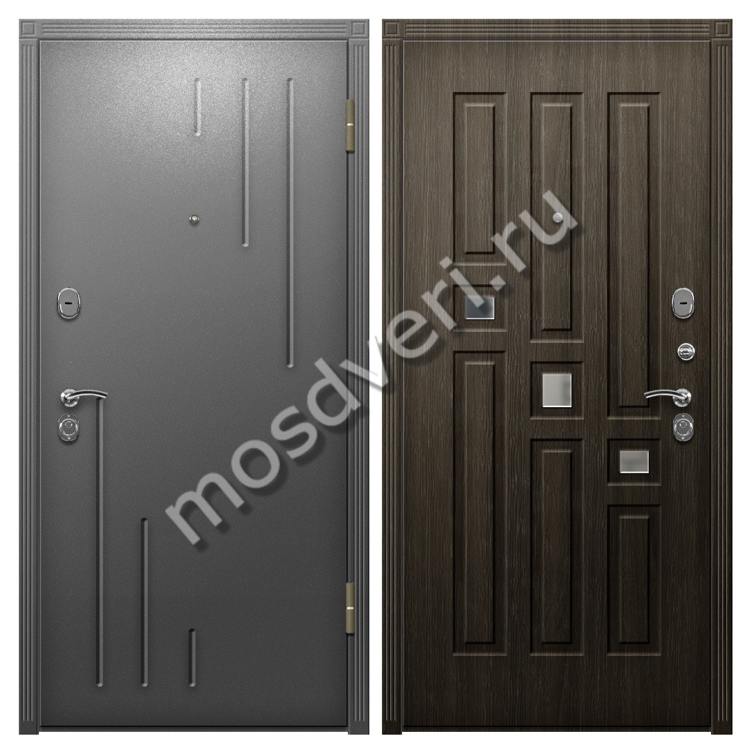 Утепленная дверь с зеркалом внутри в квартиру - купить от производителя Мосдвери Утепленная дверь с зеркалом внутри в квартиру