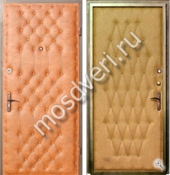 Металлическая дверь: Винилискожа дутая + Винилискожа дутая №3 - купить от производителя Мосдвери Металлическая дверь: Винилискожа дутая + Винилискожа дутая №3